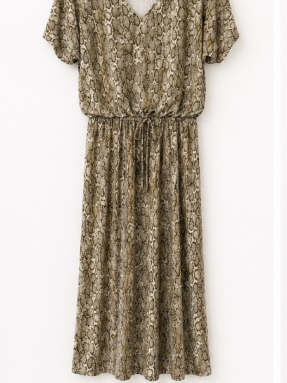 Snake print maxi short sleeve dress - Picture 2 of 4